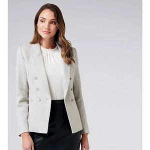 Ever New Bianca Wool Blazer in Grey Marie - size us 2 -nwt